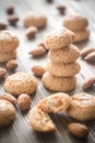 Amaretti cookies close up