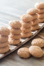 Amaretti cookies close up Royalty Free Stock Photo