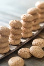 Amaretti cookies close up Royalty Free Stock Photo