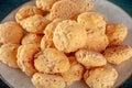 Amaretti, traditional Italian almond cookies close-up