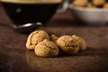 Amarettini and coffee Royalty Free Stock Photo