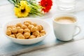 Amarettini and coffee Royalty Free Stock Photo