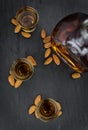 Portion of Amaretto as detailed close-up shot; selective focus