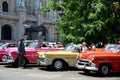 Amarican Chevrolets in old Havana