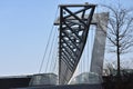 Amasing Akrobaten pedestrian bridge in Oslo, Norway Royalty Free Stock Photo