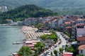 Amasra, Turkey- June 26 2021: People having fun at the beach