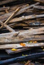 Amass of old wooden planks Royalty Free Stock Photo