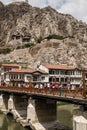 Amasya`s old traditional houses near river