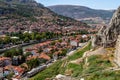 Amasya aerial view on the edge of Yesilirmak