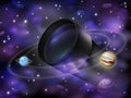 Amateur astronomy concept illustration