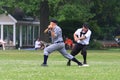 Amateur baseball action Royalty Free Stock Photo