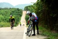 Amateur bike athletes make the most of their efforts in the Bicycle race Charity Trip