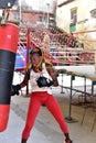 Cuban boxer training in Havana, Cuba Royalty Free Stock Photo