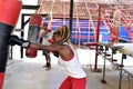 Cuban boxer training in Havana, Cuba Royalty Free Stock Photo