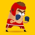 Amateur Boxing on training Royalty Free Stock Photo