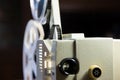 Amateur cinema. Projector for 8mm film. 1960s, 1970s, 1980s years. Home cinema. Film super 8