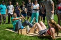 Amateur competitions on Mas-wrestling in the Kaluga region in Russia.