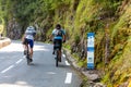 Amateur Cyclists Climbing Col d'Aubisque