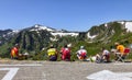 Amateur Cyclists on Col de Pailheres