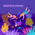 Amateur Diving Isometric Composition