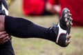 Amateur rugby player to warm up