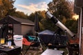 amateur telescope setup for stargazing