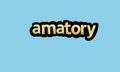 AMATORY writing vector design on a blue background Royalty Free Stock Photo