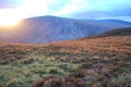 Amaxing shot of wicklow mountain sunset, most amazing colors Royalty Free Stock Photo
