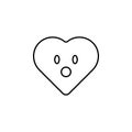 amazed emoji icon. Element of heart emoji for mobile concept and web apps illustration. Thin line icon for website design and Royalty Free Stock Photo