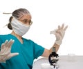 Amazed female scientist Royalty Free Stock Photo