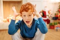 Amazed ginger child cannot believe his eyes Royalty Free Stock Photo