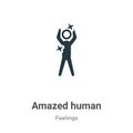 Amazed human vector icon on white background. Flat vector amazed human icon symbol sign from modern feelings collection for mobile Royalty Free Stock Photo