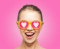 Amazed teen girl in sunglasses Royalty Free Stock Photo