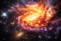 Amazin g bright spiral cosmic galaxy