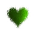 Amazing abstract diffuse green heart