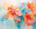 An amazing Abstract Dry Watercolor Floral Pnting is very clean.