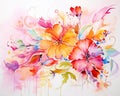An amazing Abstract Dry Watercolor Floral Pnting is very clean.
