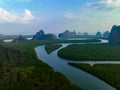 Amazing abundant mangrove forest, Aerial view of forest trees Rainforest