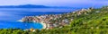 Amazing Adriatic coast. Beautiful beaches and villages of Croatia - Igrane in Makarska riviera Royalty Free Stock Photo