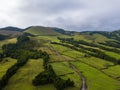 Amazing aerial footage view of the mountains by the famous Haiku