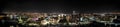 Amazing aerial panorama Downtown West Palm Beach Florida at night Royalty Free Stock Photo