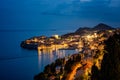 Aerial panoramic view of the picturesque town of Dubrovnik Royalty Free Stock Photo
