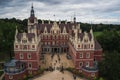 Amazing aerial photography of muskau palace in germany