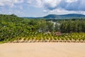 Beautiful aerial scenery of relaxing resort in Phu Quoc island Royalty Free Stock Photo