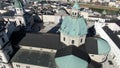 Salzburger Festspiele, aerial footage on a sunny day in 4k