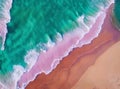 Amazing Aerial View of the Beach with Brown Sands and Peace.