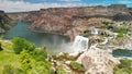 Amazing aerial view of beautiful Shoshone Falls on the Snake River, Twin Falls, Idaho Royalty Free Stock Photo