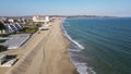 Aerial view of Black Sea coast near town of Obzor, Bulgaria