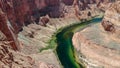Amazing aerial view of Horseshoe Bend, Page, Arizona, United Sta Royalty Free Stock Photo