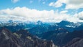 Amazing aerial view of Italian Alps from Marmolada